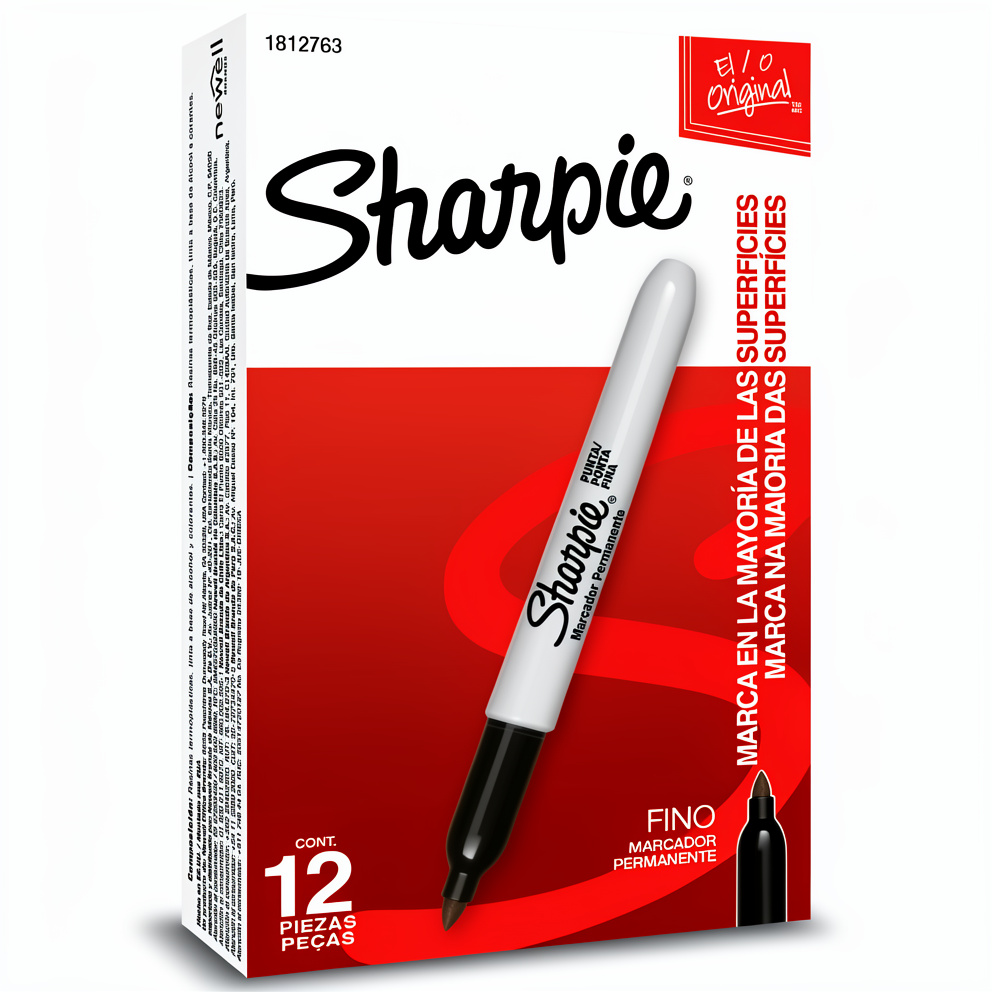 CAJA DE MARCADOR SHARPIE PUNTA FINA