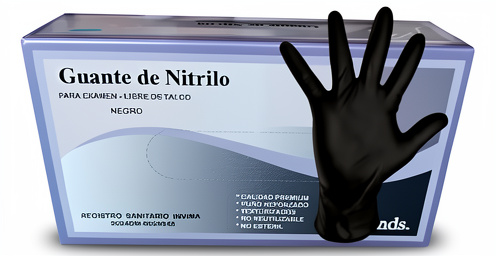 CAJA DE GUANTES NEGROS X 100