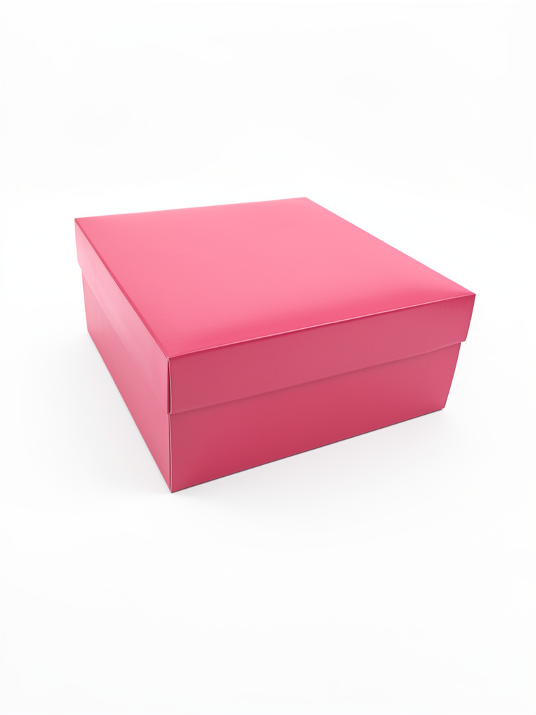 Caixa rosa retangular