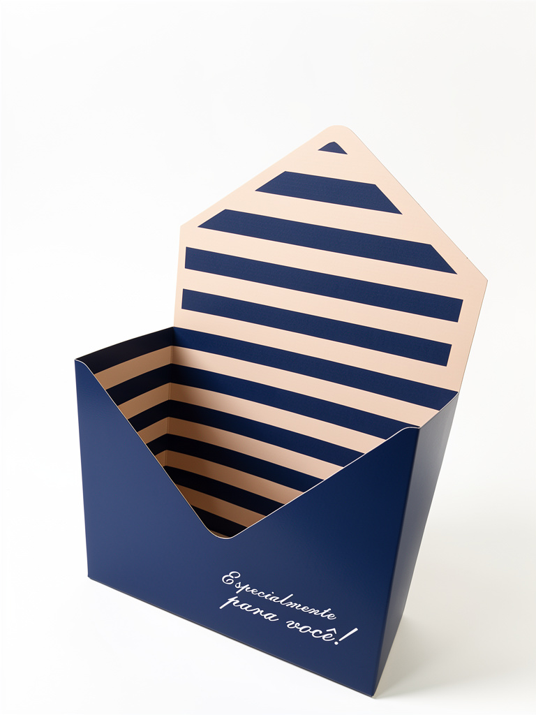 Caja presente azul marinho