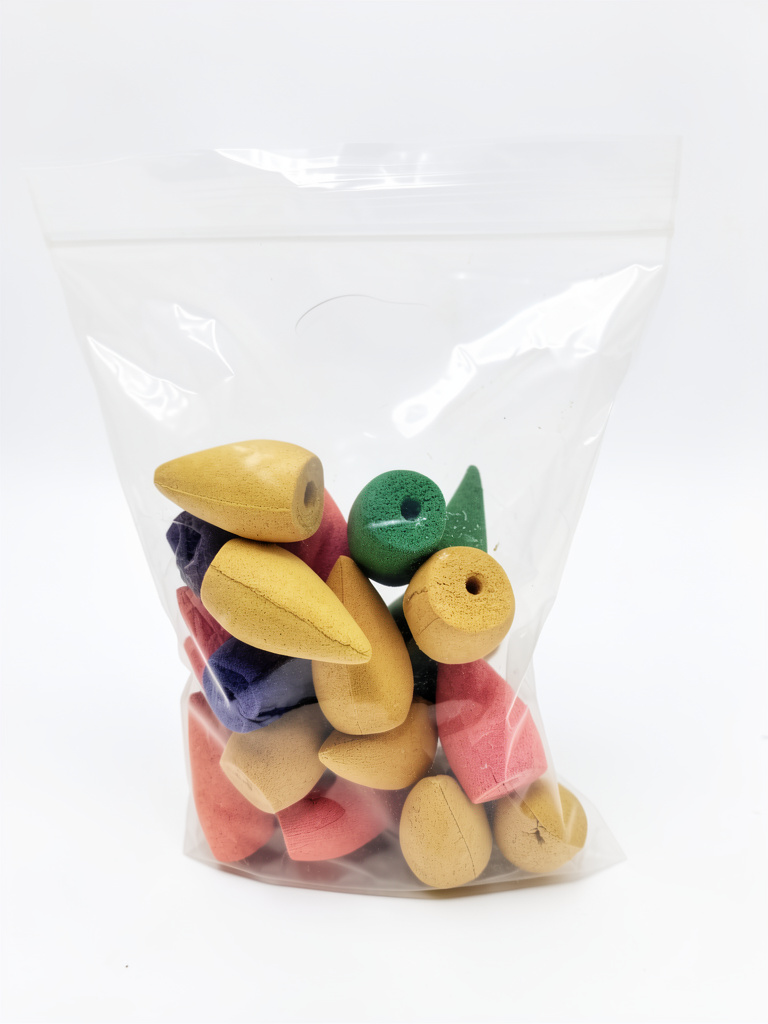 BOLSA DE INCIENSOS EN FORMA DE CONO PARA CASCADA X 15 UNIDADES - FRAGANCIAS VARIAS