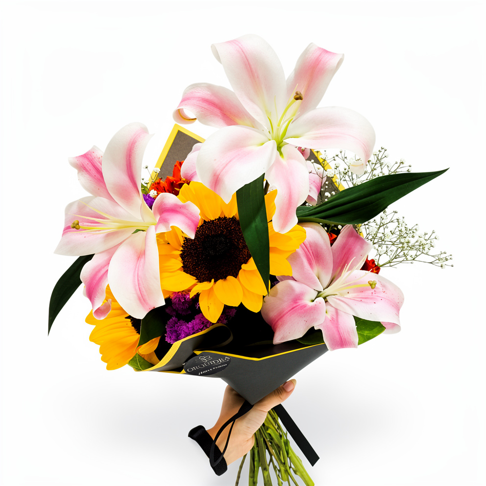 Ramos de girasoles y lilium