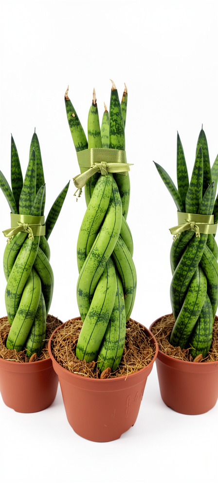 Sansevieria cylindrica trenzada pequeña