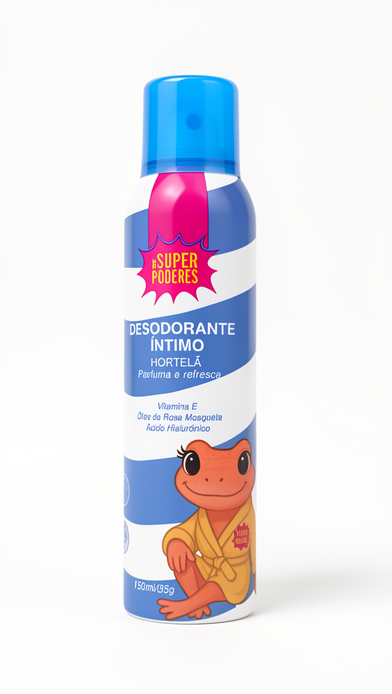 DESODORANTE PARA VIRILHA HORTELÃ 150ML SUPER