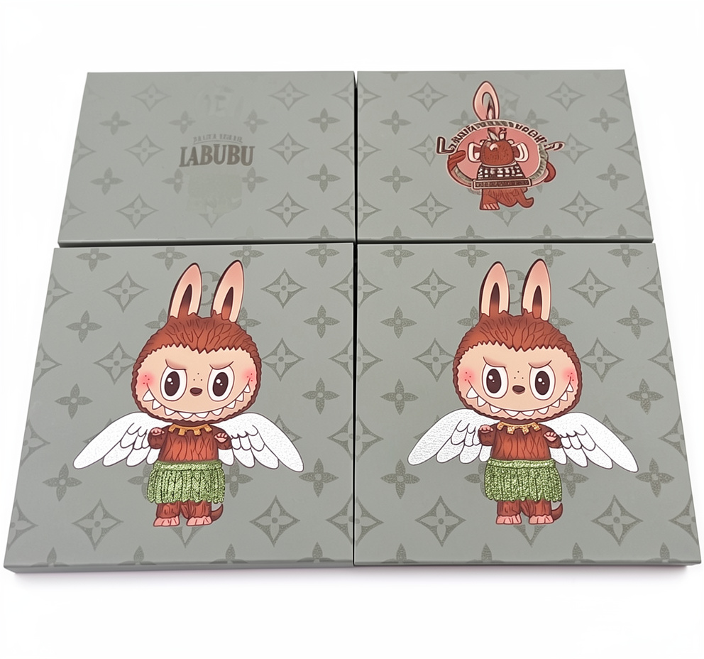 PALETA DE SOMBRAS LABUBU C/9 CORES HUDAMOJI  cinza