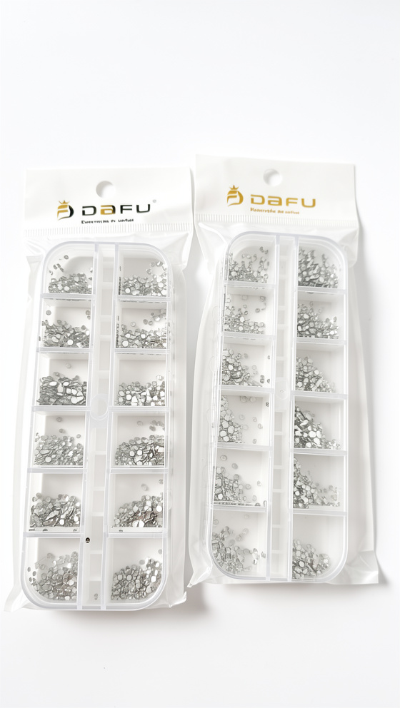 LANTEJOULAS PARA UNHAS DAFU PEDRARIA BRANCA