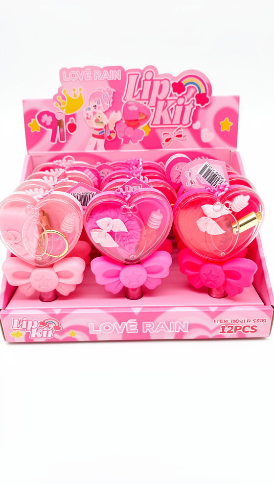 KIT LIP GLOSS CORAÇÃO C/12 UNID LOVE RAIN