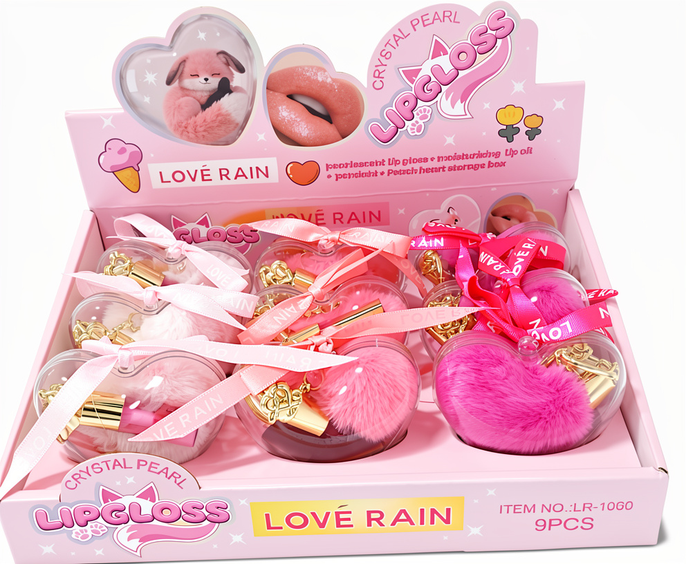 LIP GLOSS CORAÇÃO C/9 UNID LOVE RAIN