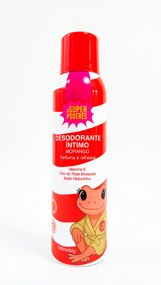 DESODORANTE PARA VIRILHA MORANGO 150ML SUPER PODERES