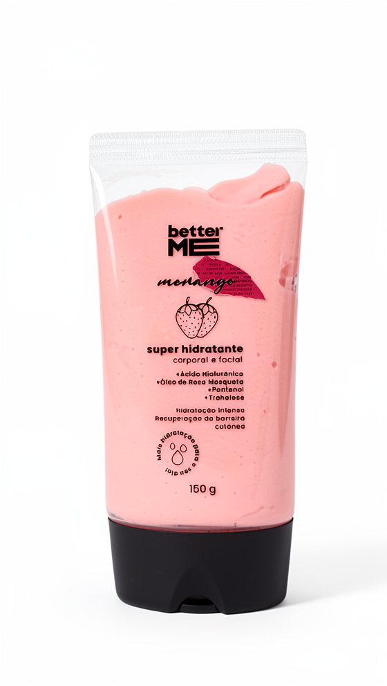 SUPER HIDRATANTE CORPORAL E FACIAL MORANGO