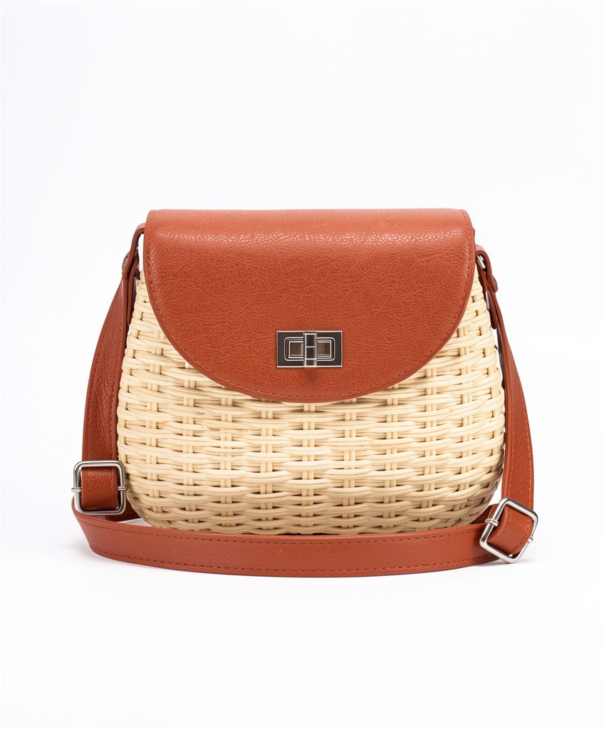 Bolsa palha oval clara