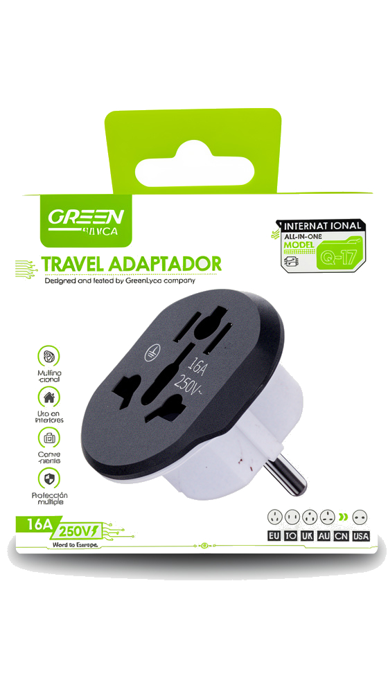 ADAPADOR VIAJERO G-1030 GREEN