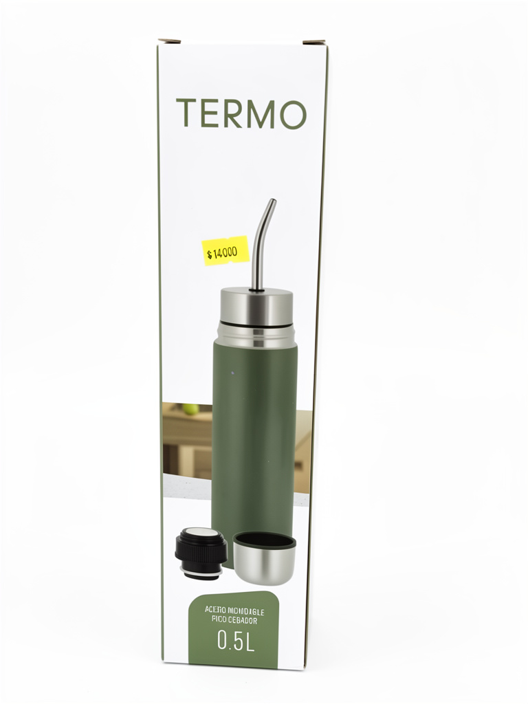 Termo con bombilla de metal