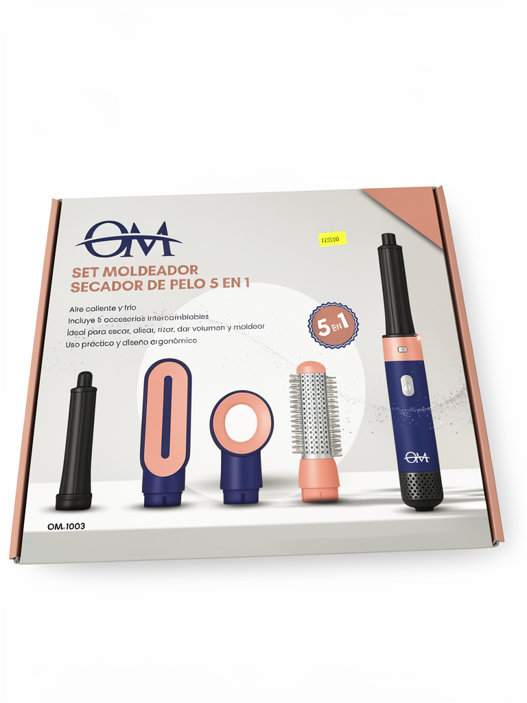 Set moldeador secador de pelo 5 en 1 om -1003