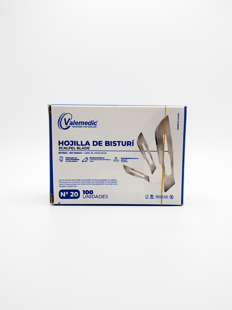 Hojilla de bisturí #20 por 100 unidades