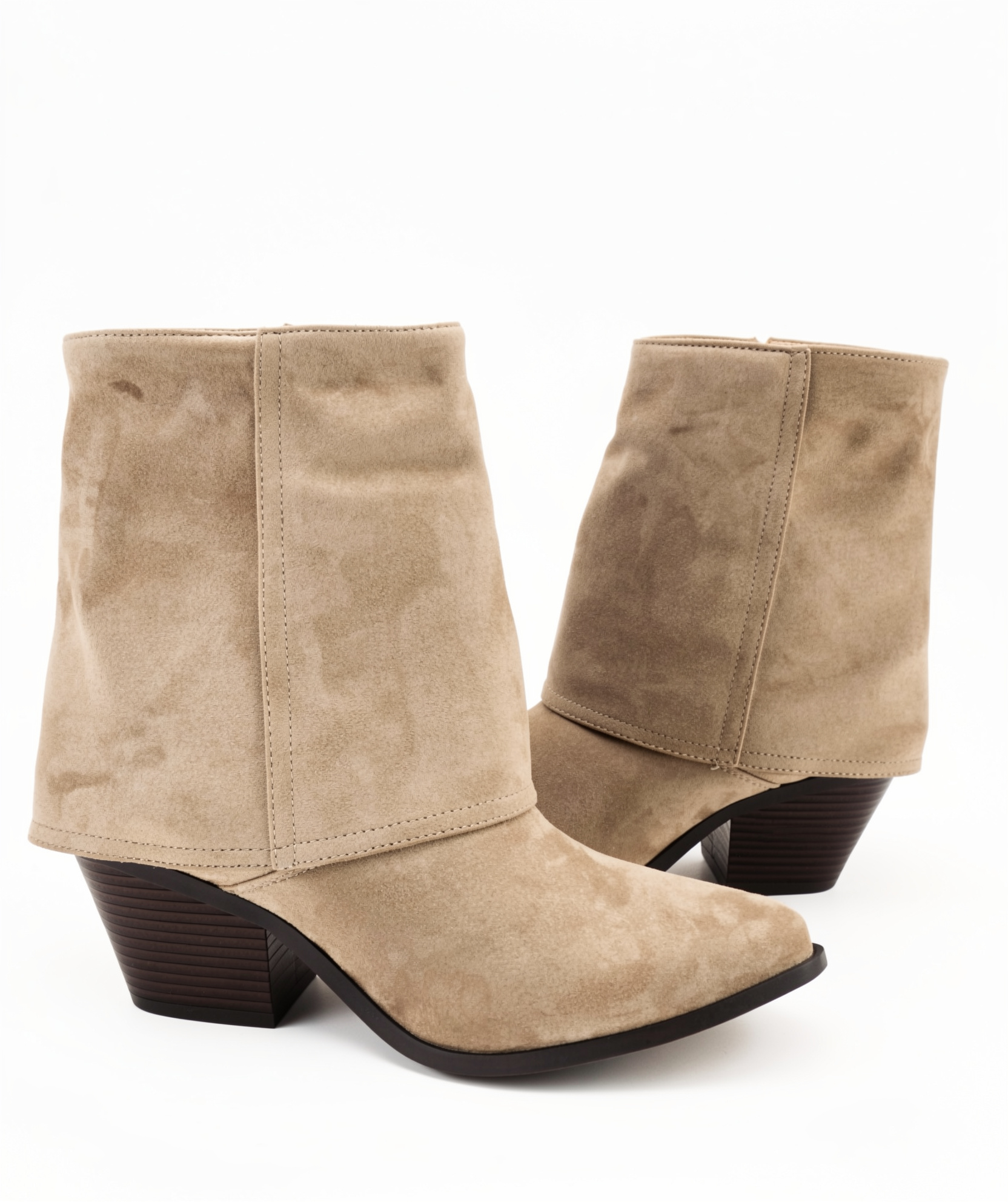 Botin Beige símil gamuza