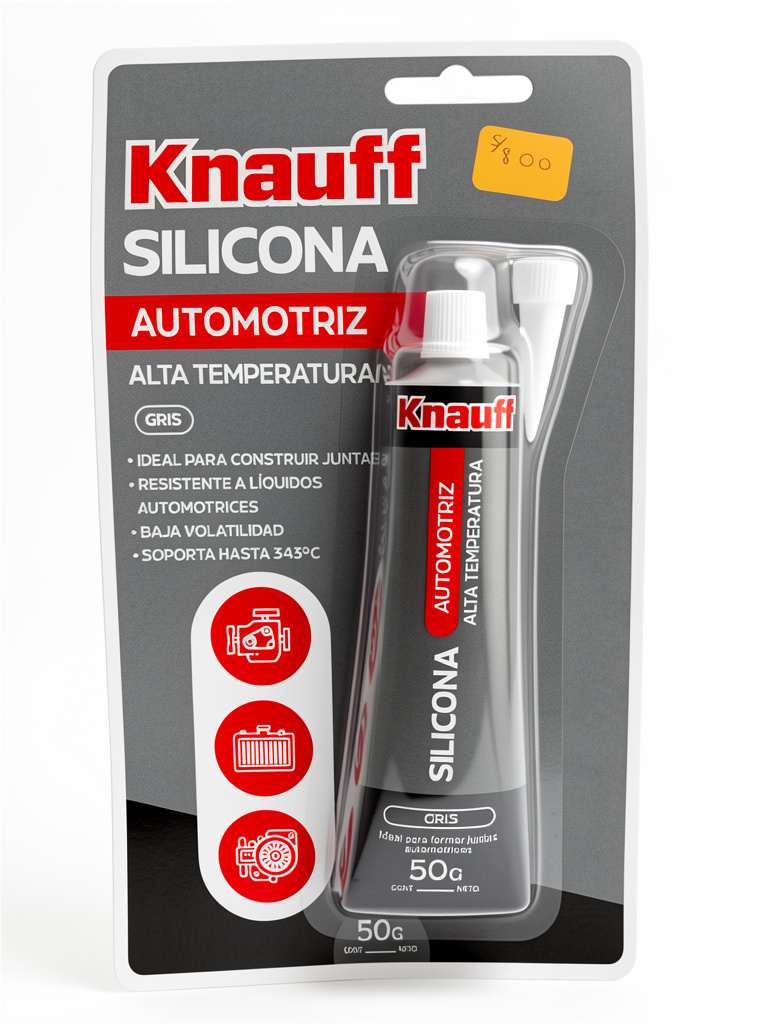 Knauff silicona automotriz gris 50g