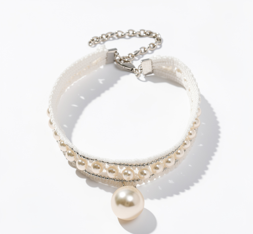 Collar de encaje con Perlas S