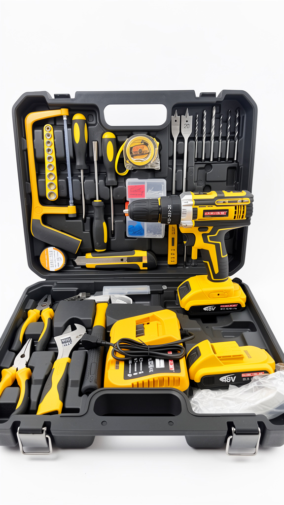 Taladro Inalámbrico 48V Accesorios, Baterías, Cargador