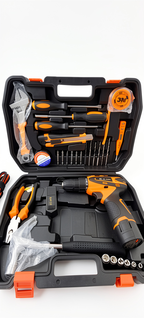 Caja de Herramientas con Taladro Inalámbrico 12v