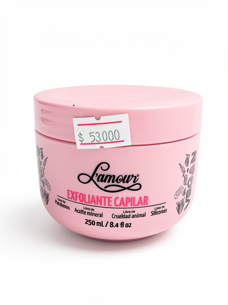 Lamour exfoliante capilar rosa 250ml