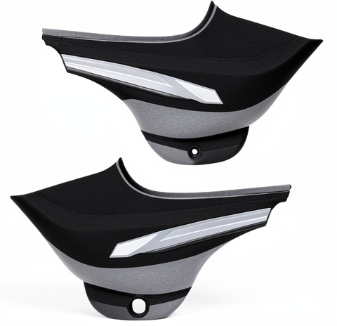 TAPAS LATERALES NEGRA FLEXIBLE CON CALCAS GRISES.BOXER CT 100-KS-ES-CT 125/OEM)