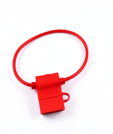 PORTA FUSIBLE ENCAUCHETADO ROJO SIN FUSIBLE