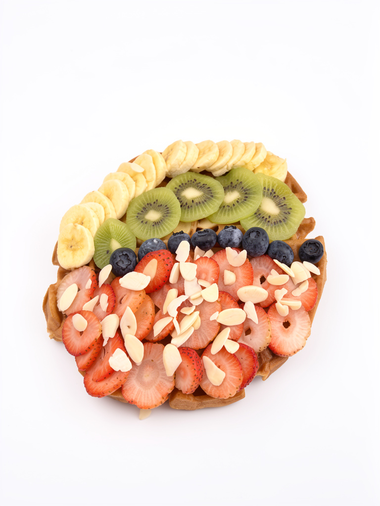 Waffle de fruta