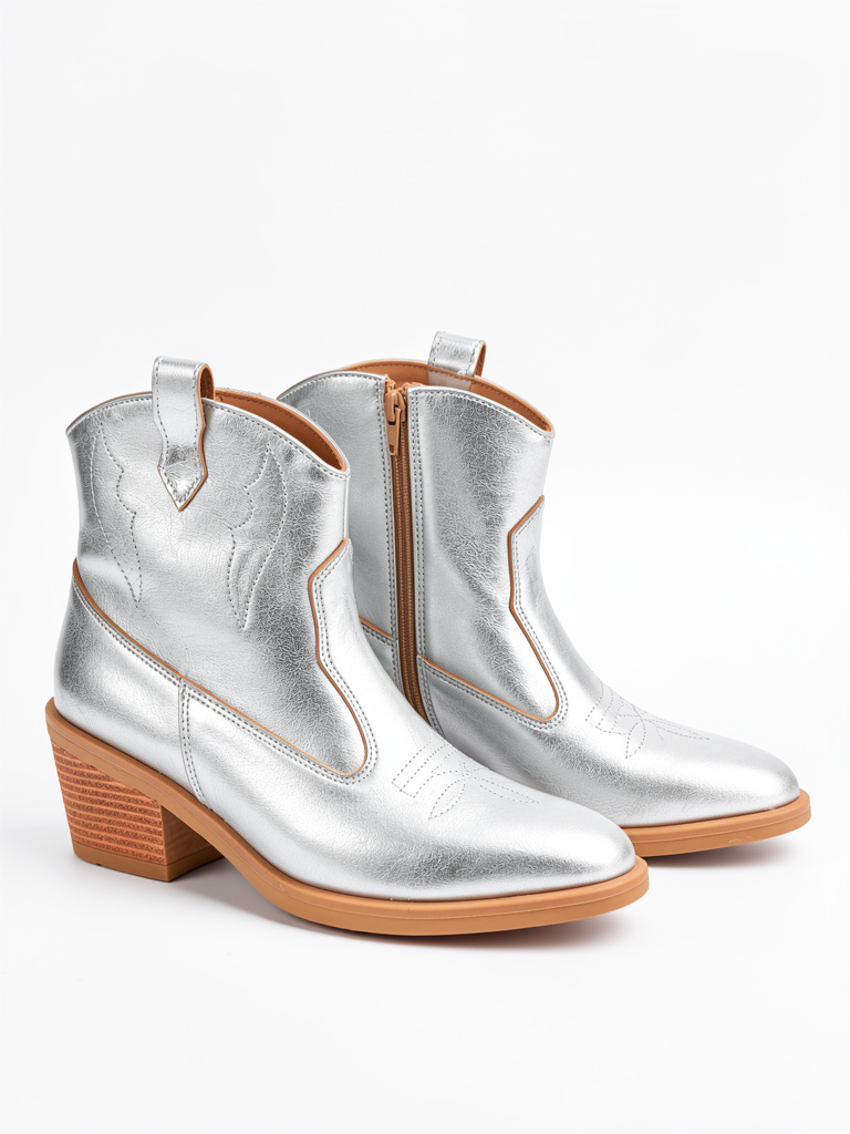 Botas plateadas texanas