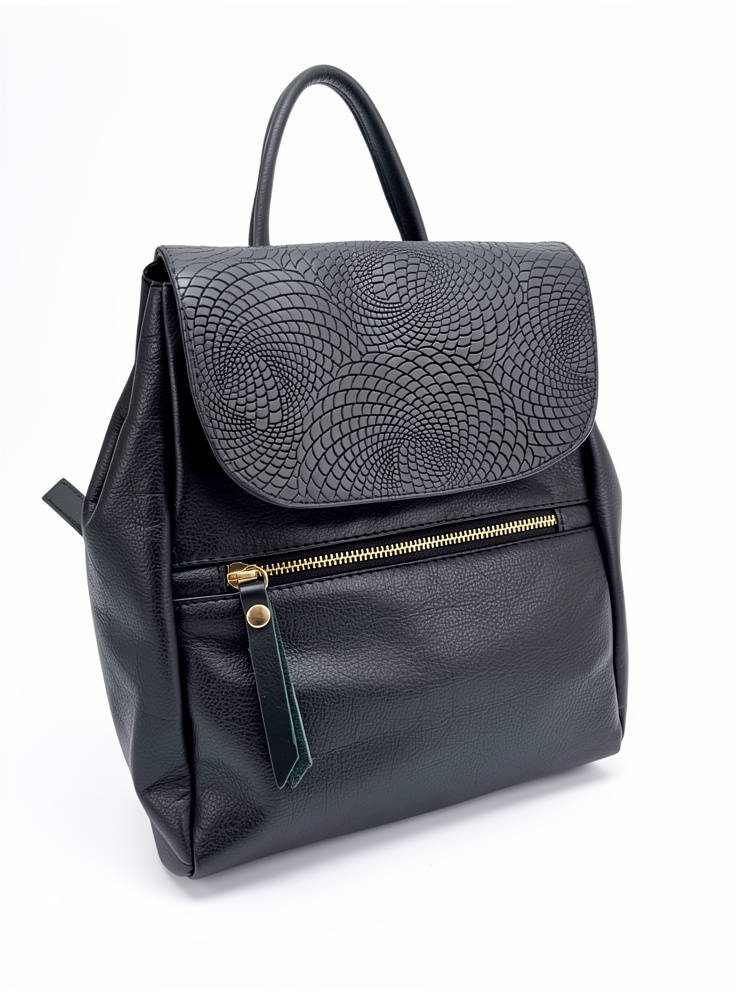 Mochila  Chica De cuero vacuno Negra