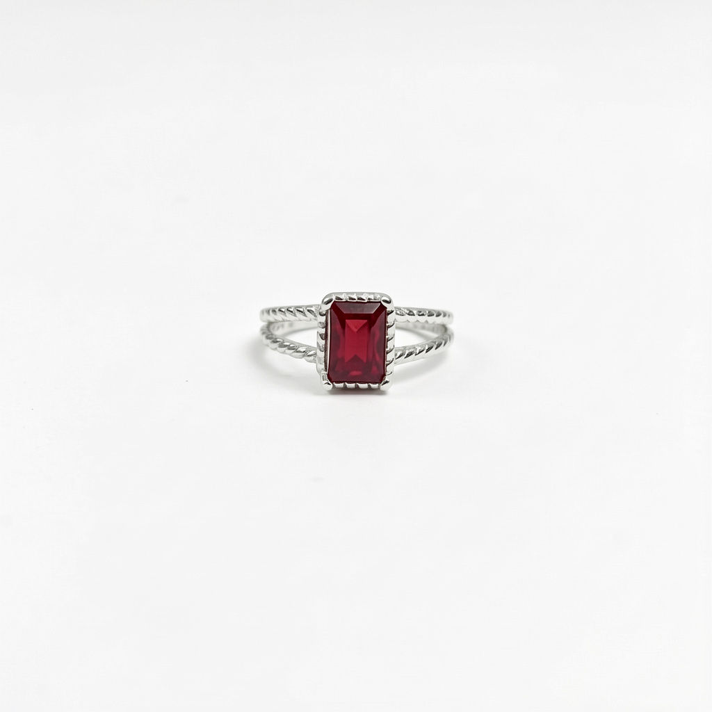 Anillo plata piedra rosa