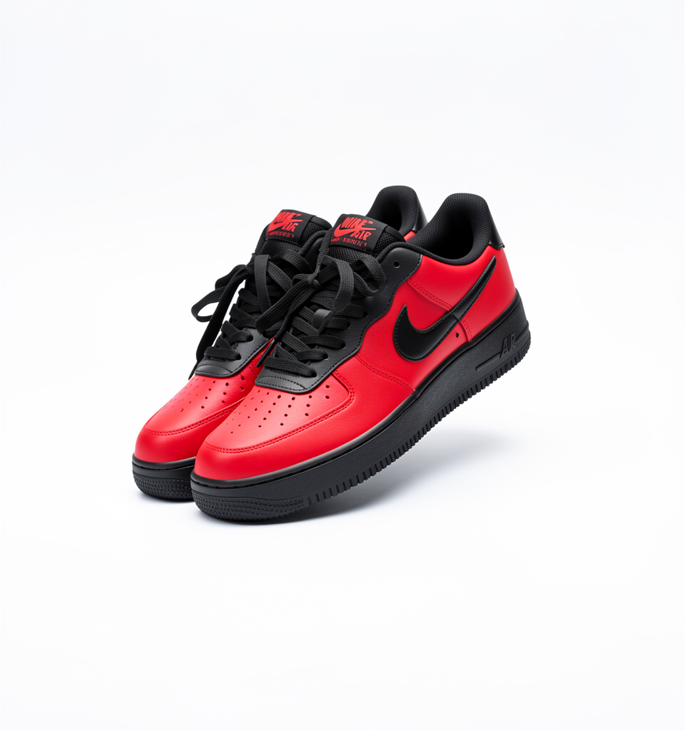 Nike Air Force 1 rojo y negro