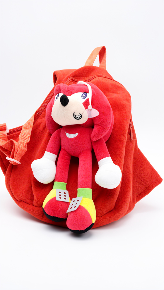 BOLSO DE PELUCHE sony rojo