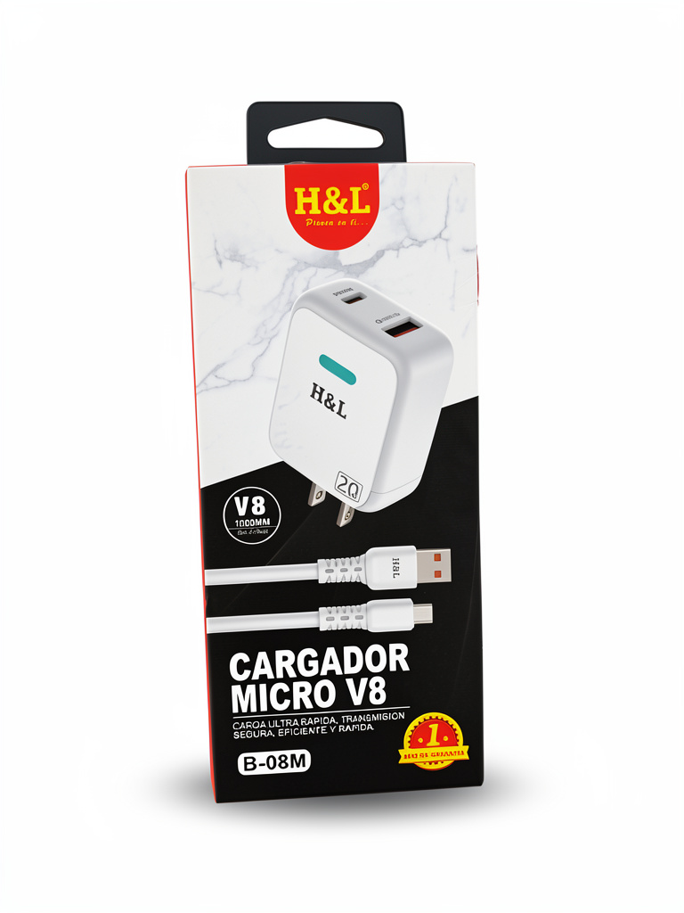 CARGADOR MICRO USB H&L B-08M 20W