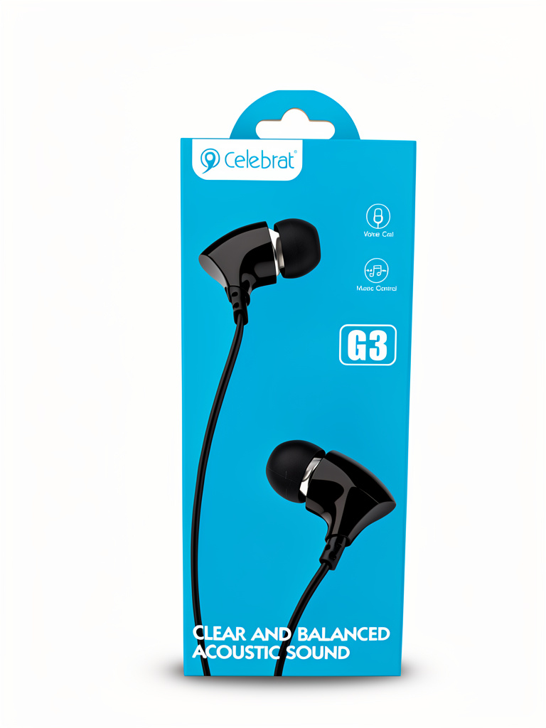 AUDIFONOS A CABLE 3.5MM CELEBRAT NEGRO G3