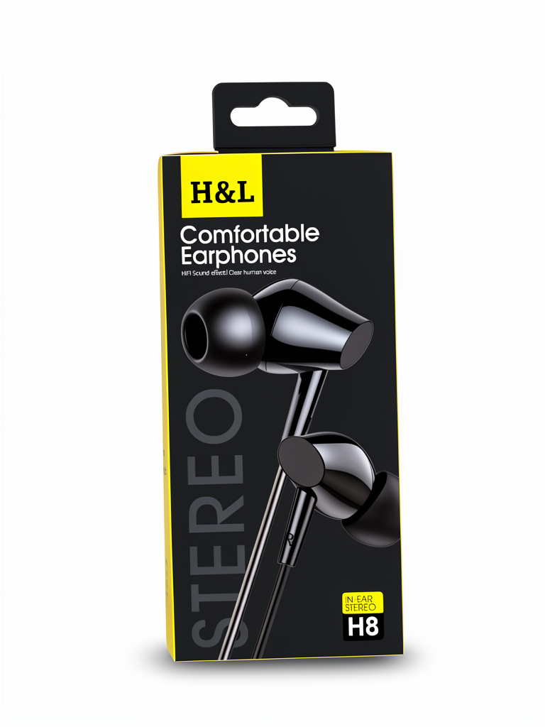 AUDIFONOS 3.5MM H8 H&L NEGRO