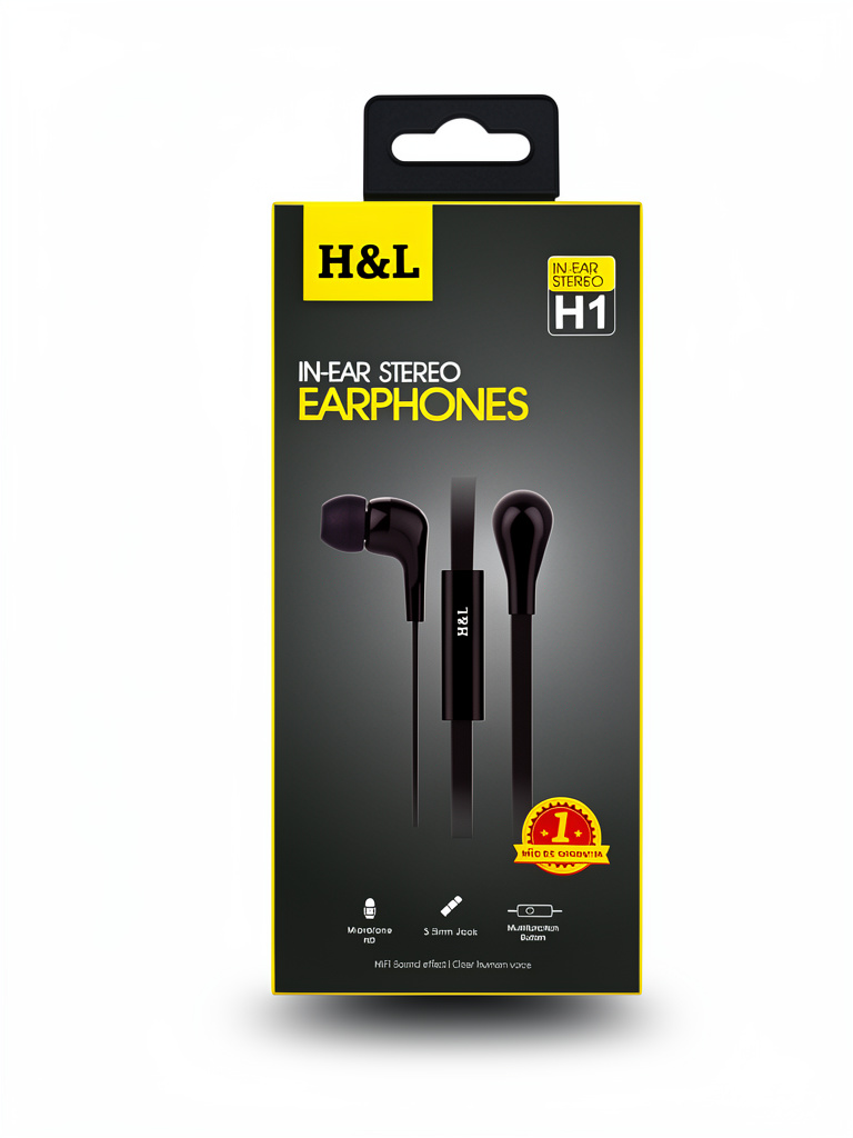 AUDIFONOS A CABLE H&L H1 NEGRO 3.5MM