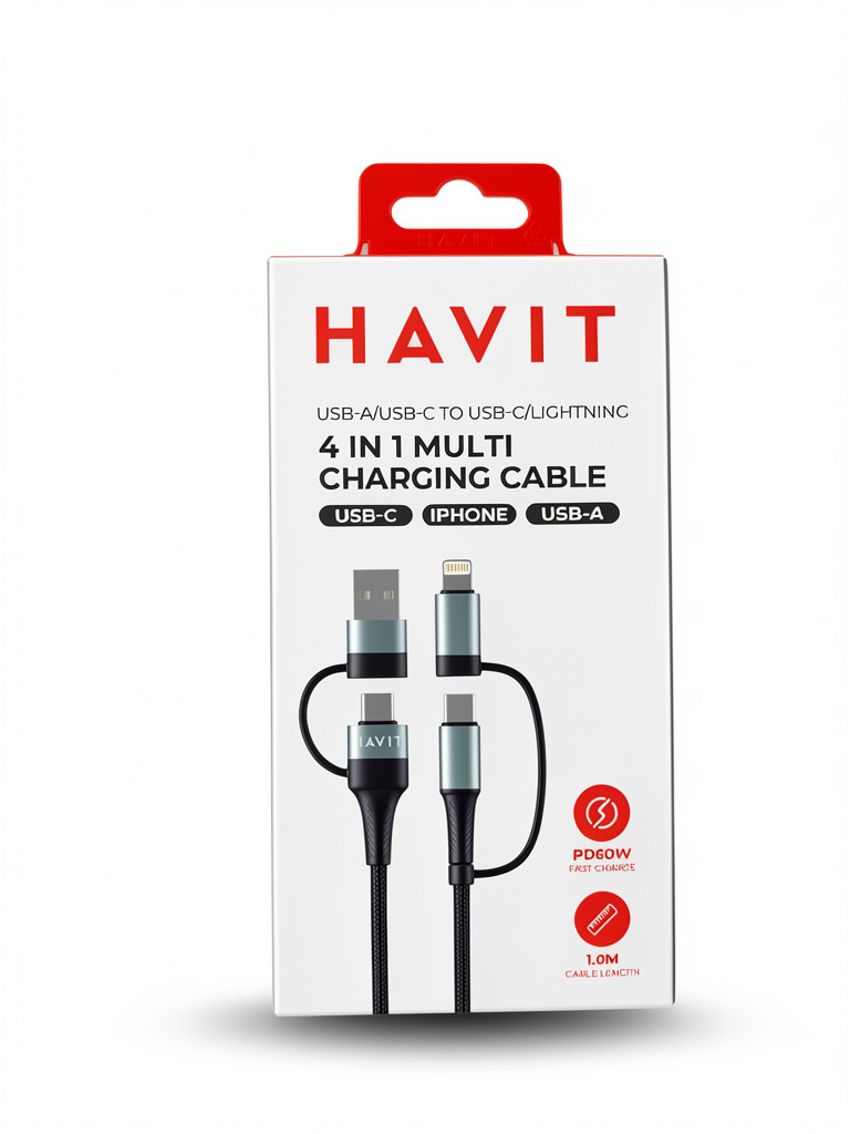 CABLE DE CARGA 4 EN 1 HAVIT CB6244