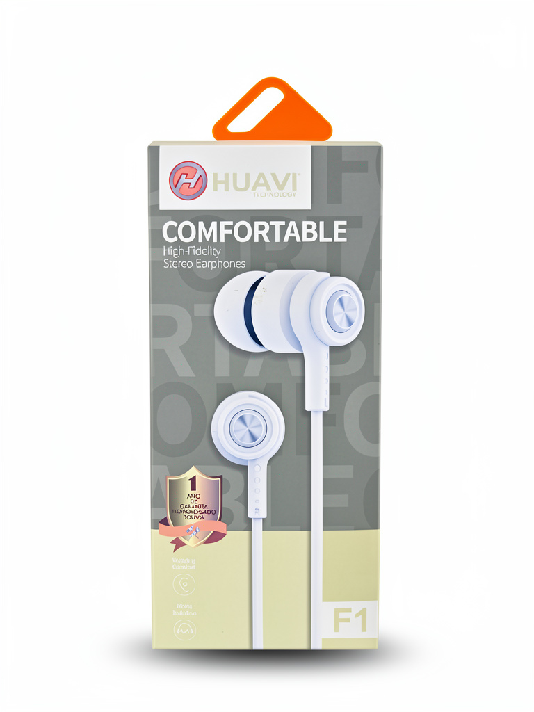 AUDIFONOS A CABLE 3.5MM HUAVI BLANCO F1