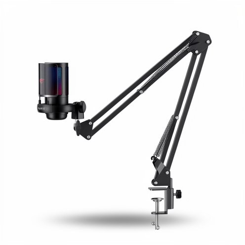 MICROFONO GAMER CON PEDESTAL HAVIT GK50 PRO NEGRO