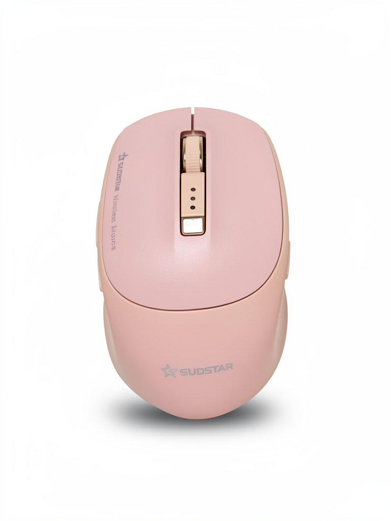 MOUSE INALAMBRICO SUDSTAR ST-BT550 RECARGABLE A 2.4GHZ Y BLUETOOTH ROSA