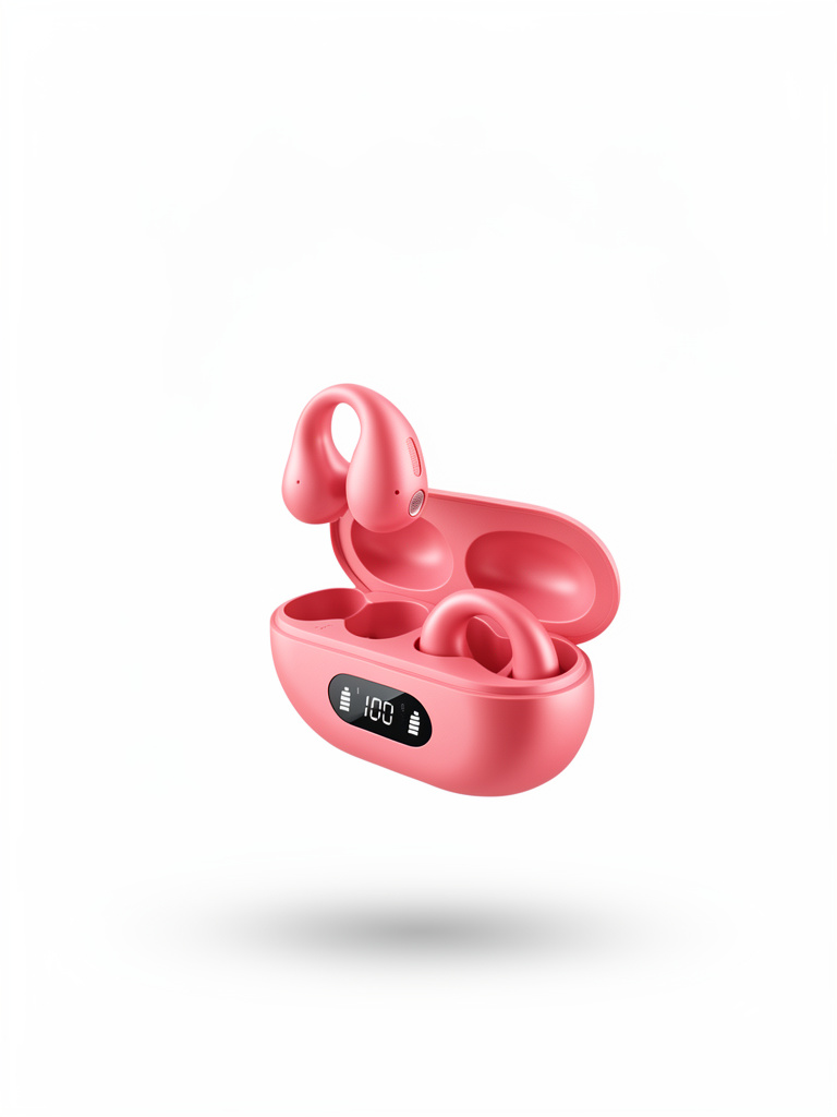 AUDIFONOS TIPO ARETES X22 ROSA