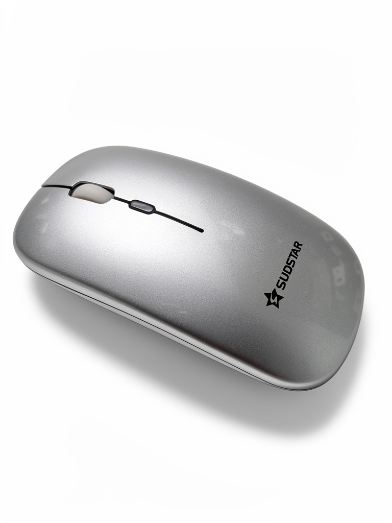 MOUSE SUDSTAR 2.4GHZ Y BLUETOOTH RECARGABLE ST-BT330 PLATEADO