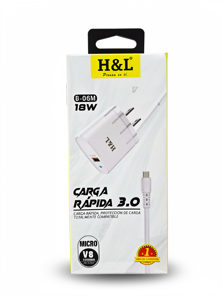 CARGADOR H&L 18W MICRO USB B-06M