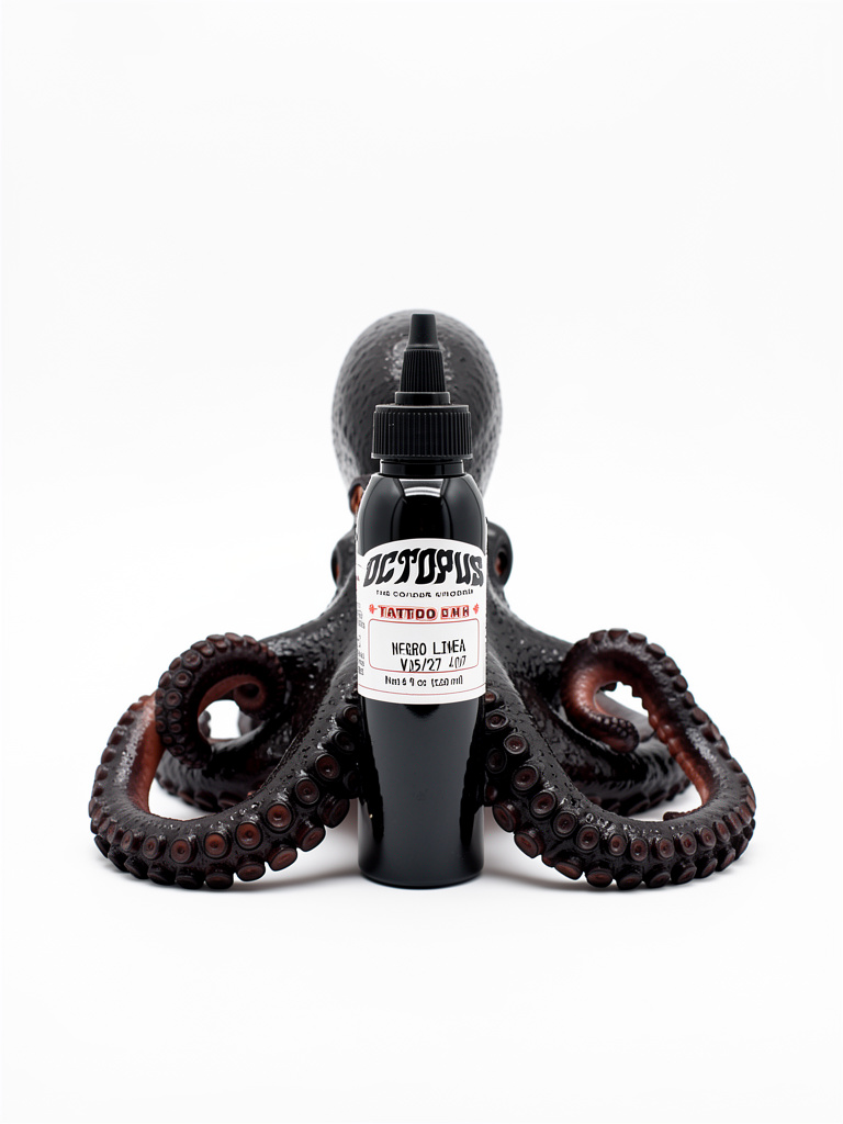 Octopus negro línea