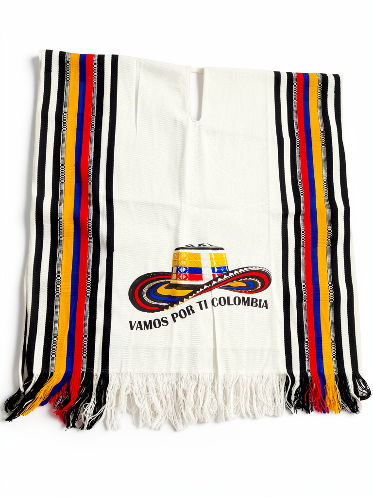 Poncho de sombrero colombiano