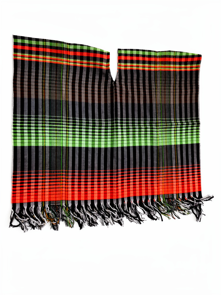 Poncho ajedrez multicolor