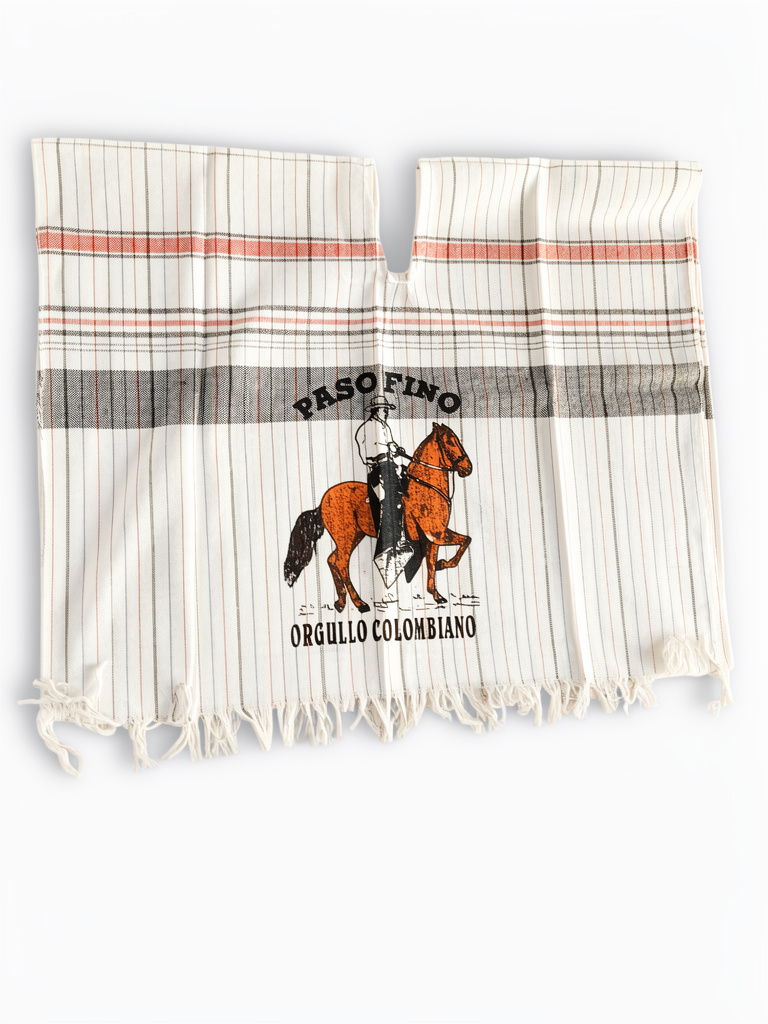 Poncho  estampado caballos