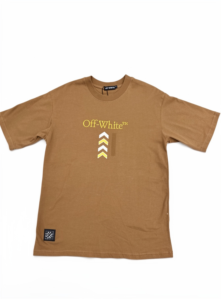 CAMISETA OFF WHITE MARRON