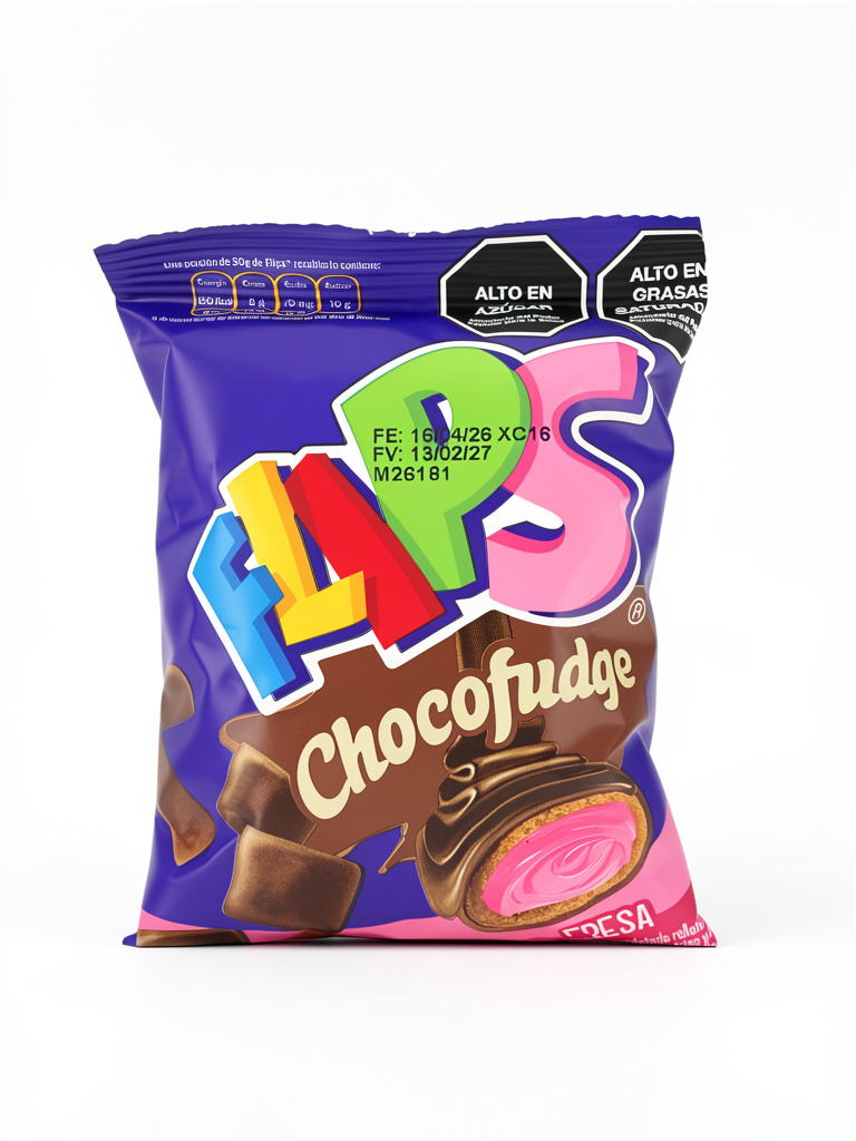 FLIPS CHOCOFUDGE FRESA 50 GR